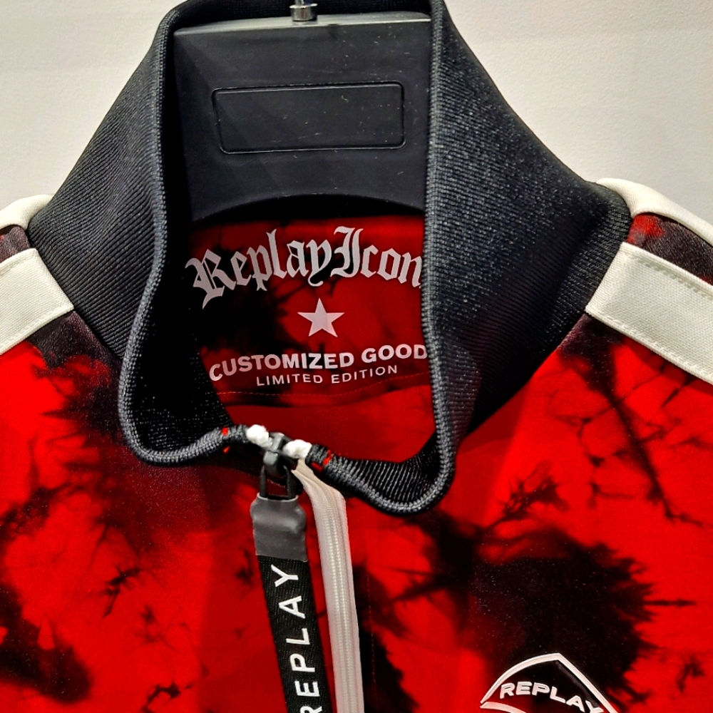 Replay men's track jacket with all-over print
